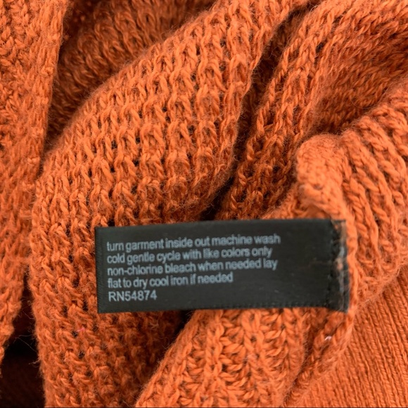 The Limited Solid Orange Wide Knit Sleeveless Crewneck Sweater Tunic Size Medium - Picture 10 of 12